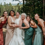 Bridal party at the outdoors center sugarloaf