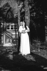 Sunrise engagement session on Embden pond