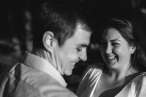 Sunrise engagement session on Embden pond