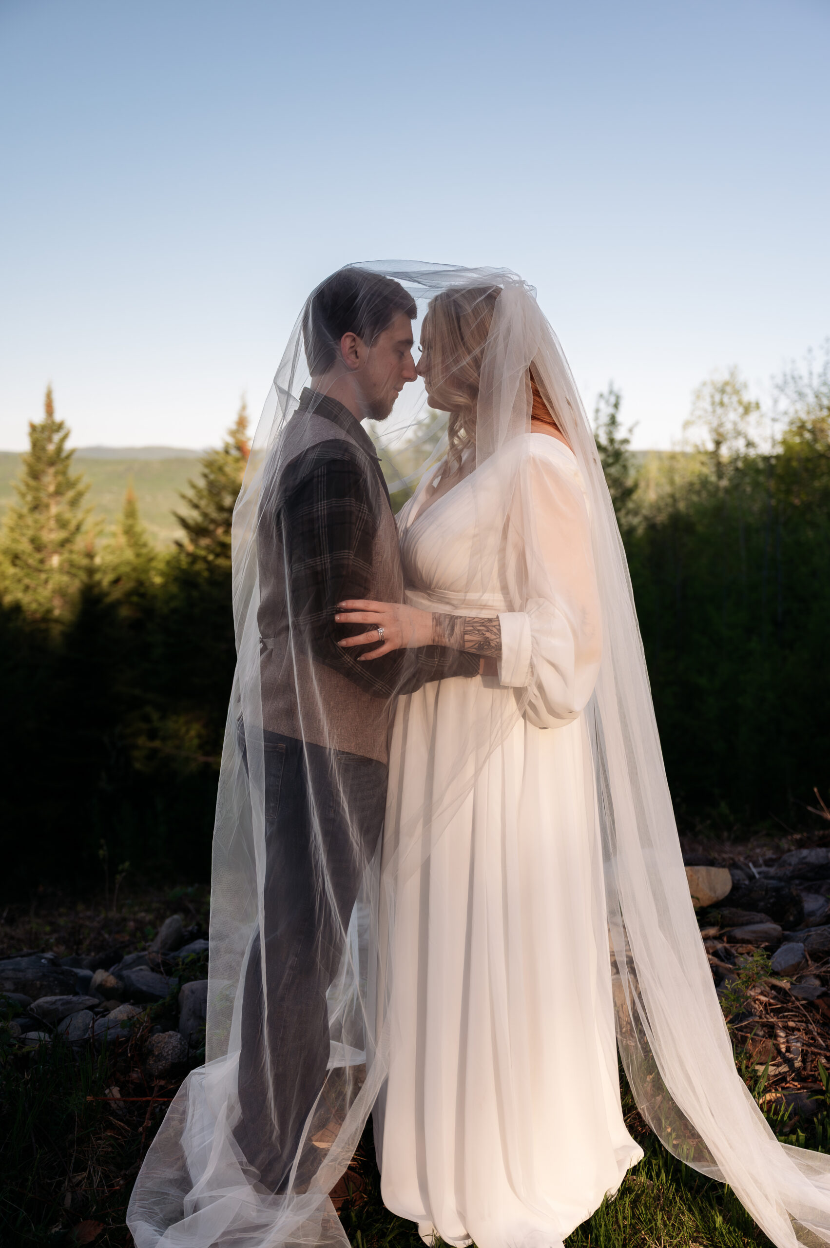 Bingham Maine sunrise elopement